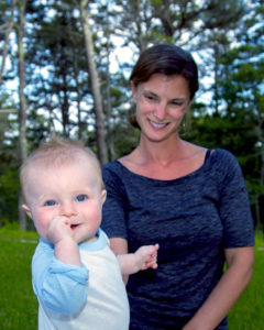 Lisa Holmes with baby Elliot Kai