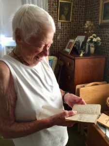 Beata cook reads her grandmother's journal.