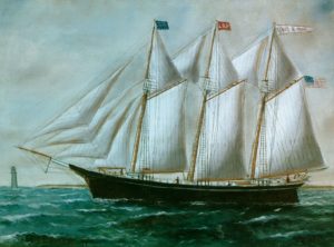 The painting of the ship after restoration