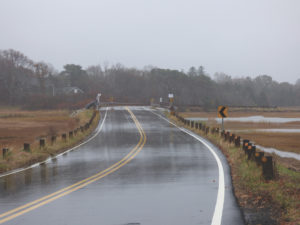 Bridge Road in Eastham, flooding