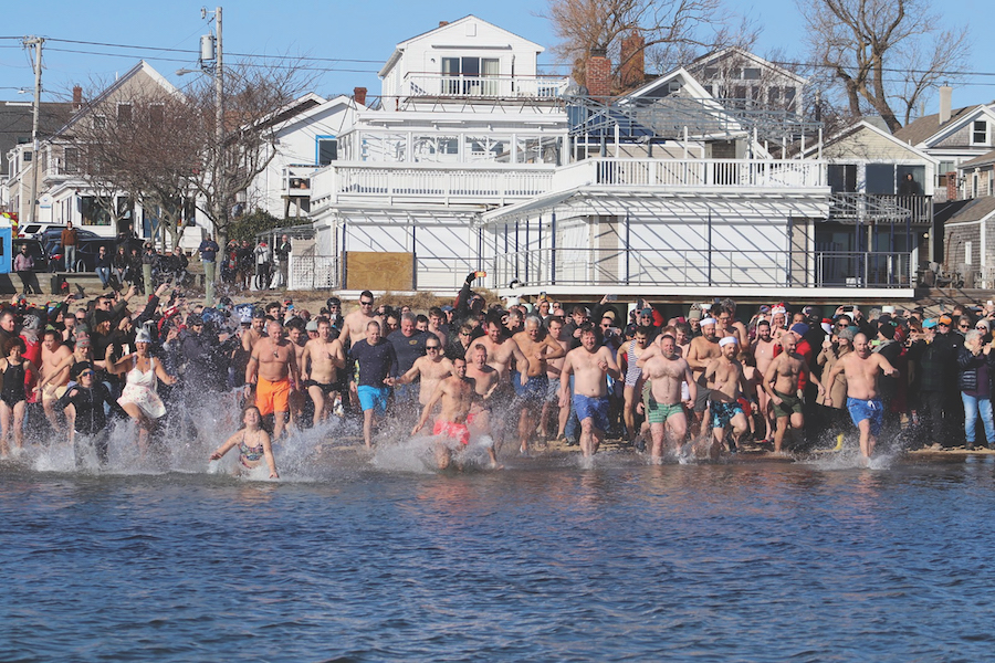 Swimmers take the Polar Bear Plunge