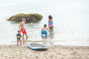 Kids on the beach in Truro