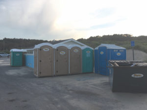 Port-a-potties at Newcomb Hollow Beach