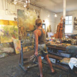 Cynthia Packard in her studio