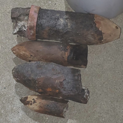 Man Doing Landscaping Found 9 Bombs