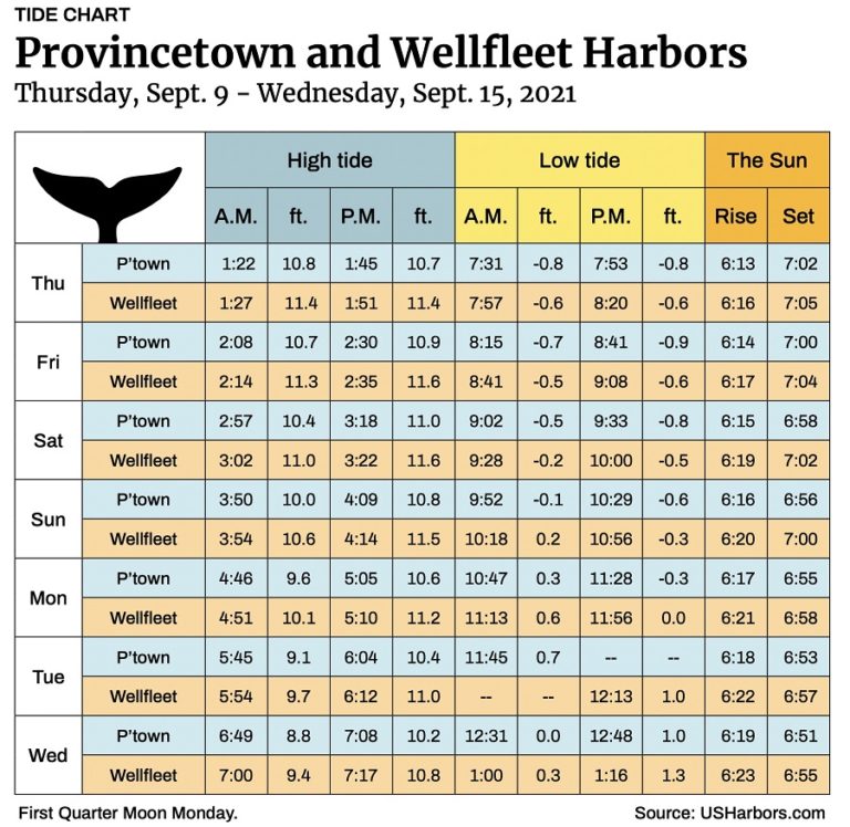 Tide Chart Wellfleet Harbor