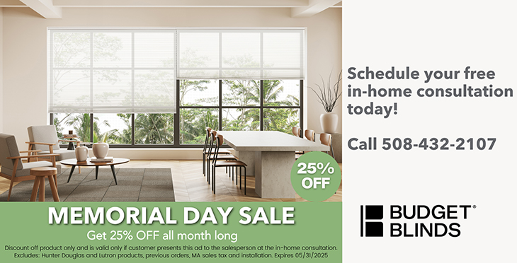 Budget Blinds has a Memorial Day sale in May