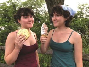 lactose intolerant doomer girl regrets eating ice cream. milk