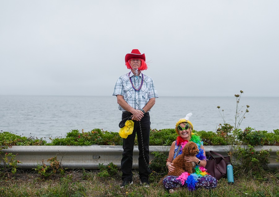 Provincetown Carnival Parade: Land of Toys with many Barbie dolls