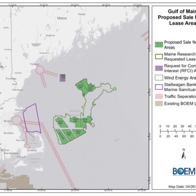 U.S. Proposes 8 Wind Energy Areas in Gulf of Maine