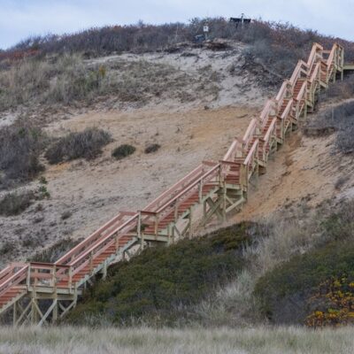 An Old Easement Leads to New Stairs in Seashore